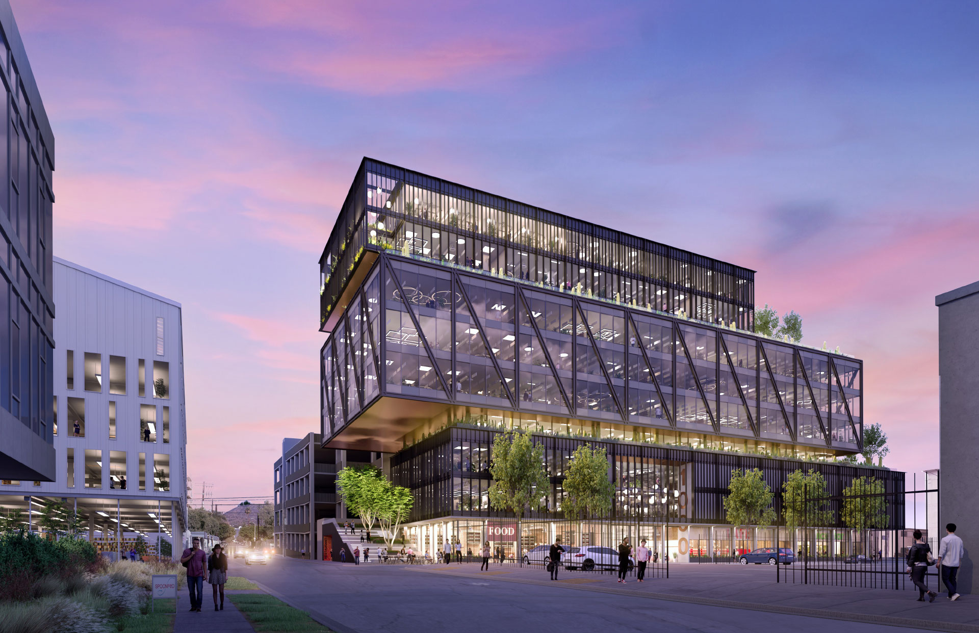 1000 Seward Street Dusk Rendering